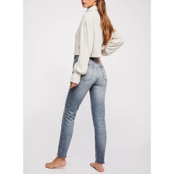 NWOT Free People Stella High Rise Raw Hem Skinny Jeans - Picture 3 of 10